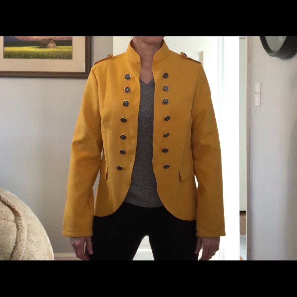 Yellow military jacket